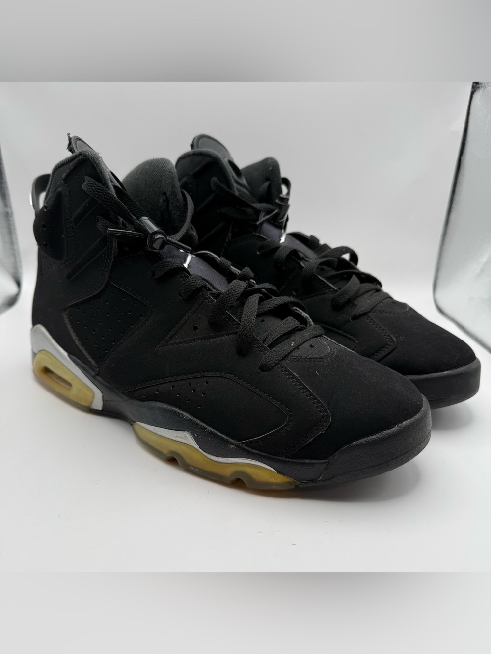 Nike Air Jordan 6 Retro Chrome Metallic Silver Black DX2836-001 Mens Size 11